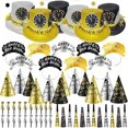 thumbnail image 1 of wonima44 48pcs 2026 New Years Eve Party Supplies,Happy New Year Decorations 2026 Pack include 6 Top Hats,9 Headband Tiara,33 Noiese Makers,Horns Fringed Blowers, 1 of 1