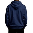 thumbnail image 4 of Men's Pullover Hoodies Big and Tall Long Sleeve Casual Hooded Sweatshirt Loose fit Comfort Pullover Hoodies Navy 5XL, 4 of 5
