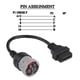 thumbnail image 3 of Adaptador De Diagnóstico De Camión, Interfaz De Diagnóstico De Camión Hembra De 16 Pines OBD2 Cable Adaptador De 6 Pines Para Herramienta De Diagnóstico Automotriz, 3 of 7