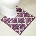 thumbnail image 2 of Better Trends 2-Piece Bathroom Rug Set, 17"x24" & 20"x20", 100% Cotton Soft Water Absorbent, Non-Slip Bath Mat Machine Washable - Ideal for Sink, Toilet Base, Tub or Shower Savio Collection - Purple, 2 of 7