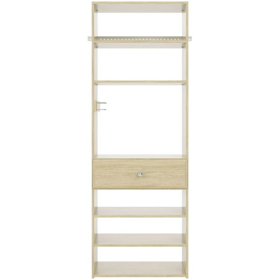 Easy Track Ph70 25" Wide Accessory Closet Organizer System Tower - Honey Blonde