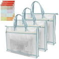 thumbnail image 1 of 3 Pzas Bolsa de Proyecto EVA de Dos Capas con Bolsillo, Almacenamiento de Manualidades, Bolsa Impermeable con Zíper, Bolso de Mano Claramente Organizado, Bolsa de Suministros de Arte para Oficina, 1 of 1