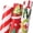 Red/Green/White, variant on Birthday Wrapping Paper Matte Gold and White Gift Wrapping Paper for Christmas, 3 Rolls Polka Dots Stripes Geometry - Mini Roll 17 inch x 120 inch(10feet) Per Roll