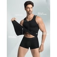 thumbnail image 3 of Wrong Duck 3 Pack Men’s Compression Shirt Slimming Body Shaper Tank Top, Tummy Control Workout Vest for Gym, Running, Training, 3 of 7