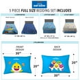 thumbnail image 4 of Baby Shark Kids Full Bed in a Bag, Comforter and Sheets, Blue, Nickelodeon, 4 of 9