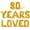 Gold, variant on Letter Balloons - 80 YEARS LOVED 16" Inch Alphabet Letters Foil Mylar Balloon 80th Birthday Party Banner (Gold)