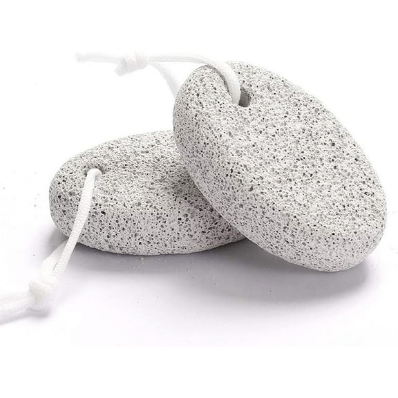 RUseeN Natural Foot Pumice Stone for Feet, 2 PCS Lava Pedicure Tools Hard Skin Callus Remover for Feet and Hands