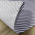 thumbnail image 5 of Ambesonne Navy Place Mats Set of 4, Wavy Stripes Dark Blue, Standard Size, Dark Blue and White, 5 of 6