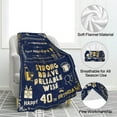 thumbnail image 2 of 40th Birthday Gifts for Men, 40th Birthday Gifts for Him, 40 Year Old Birthday Gifts for Men, 40th Blanket 40th Birthday Decorations for Men, Gift for 40th Birthday Men, Navy Blue Blanket 50Lx60W Inch, 2 of 6