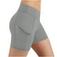 thumbnail image 5 of TaTaai Women's High Waisted Butt Lifting Yoga Shorts with Pockets Solid Stretchy Running Gym Workout Shorts Scrunch Booty Athletic Fitness Pants Gift, 5 of 8