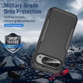 thumbnail image 4 of KOMI for Google Pixel 9 Case, [Shockproof] Military Grade Proof Protection [Fall Prevention] [Anti Fingerprint ] Rugged Protective Phone Case Cover for Google Pixel, Black+Black, 4 of 5