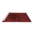 thumbnail image 2 of Ahgly Company Machine Washable Indoor Round Abstract Red Modern Area Rugs, 7' Round, 2 of 4
