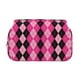 thumbnail image 2 of Disketp pink and black argyle Estuche de Lápices de Doble Capa con Tapa Abatible y Cremallera, Organizador Escolar para Adolescentes y Adultos, 2 of 7