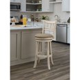 thumbnail image 2 of Swivel Wood Stool 30" with Slatted Back in Antique White Finish, 2 of 7