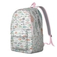 thumbnail image 2 of Nautical Summer Backpack with Ocean Creatures & Tropical Fish Print, Waterproof Lightweight Daypack for Students, Beach Lovers, and Everyday Use, 2 of 5