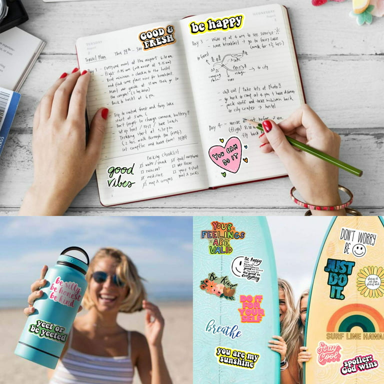 50pcs Quote Stickers, Positive Stickers Motivational Waterproof Vinyl  Stickers For Water Bottle Laptops Computers Phone For Women Adults Students  Teac