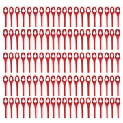 Plastic Cutter Blade, Standard Opening 100Pcs Efficient Grass Trimmer Blades Easy Installation  For Roadside Weeding For Garden Pruning Red,Green