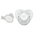 thumbnail image 2 of With Silicone Baby Pacifier Silver A-Z Letters Safe BPA Free One Piece Seamless Pacifier with Lid for Infant 6-18 Months, 2 of 7