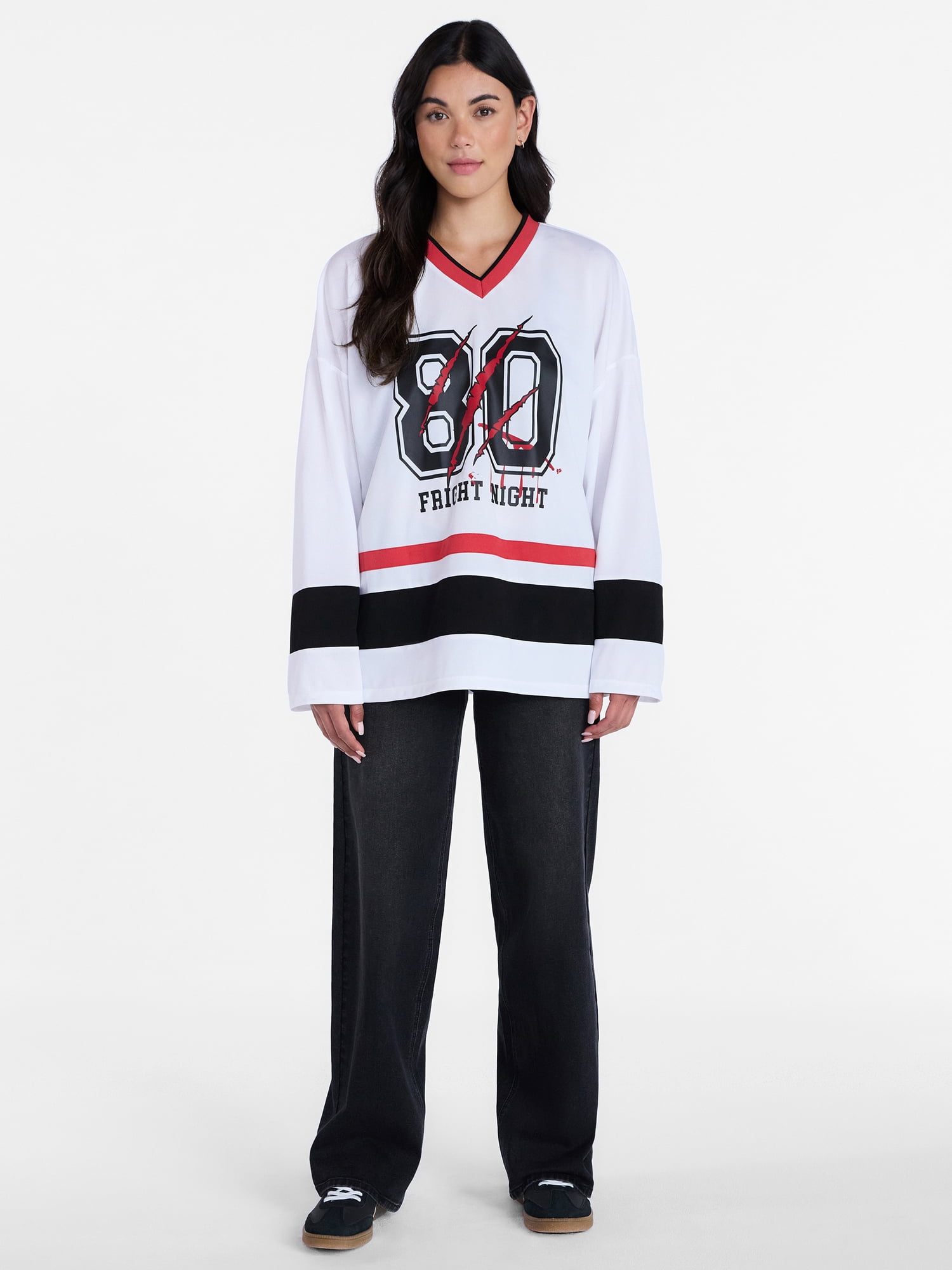 Halloween Women’s V Neck Jersey by Way To Celebrate, Sizes XS-4X