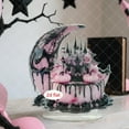 thumbnail image 4 of DAMAI 2D Acrylic Witch Decor Gothic Tabletop Centerpiece Halloween Rose Moon Witch Party Decoration Spooky Home Accent with Stand For Horror Themed Displays Unique Gift for Horror Fans, 4 of 8