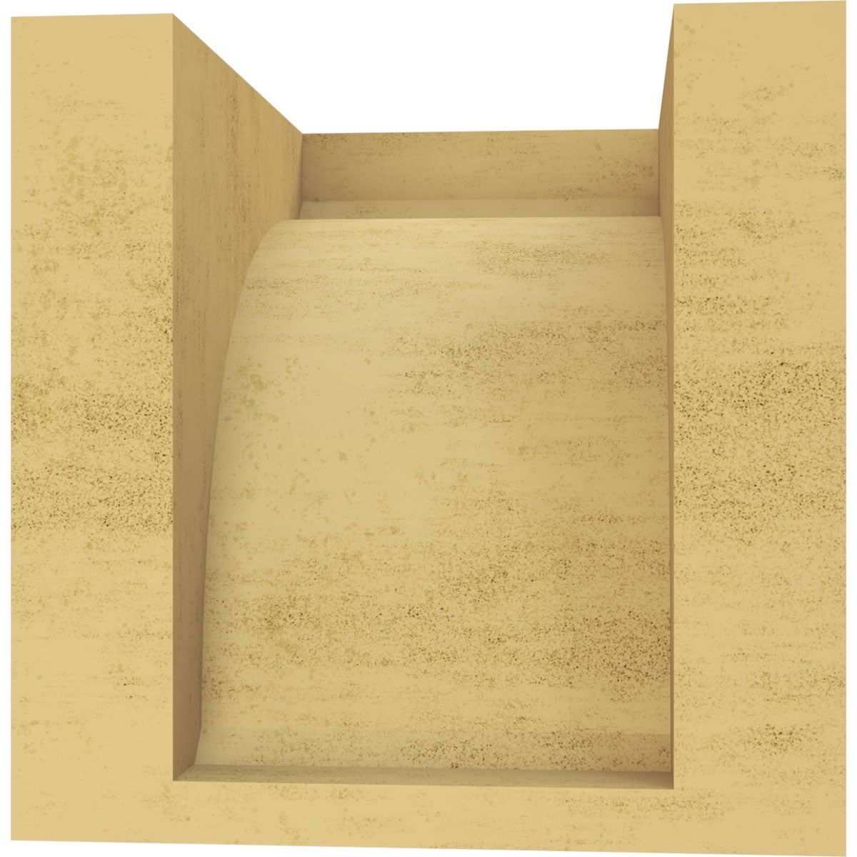 5"W x 5"D x 5"H Wide Legacy Rough Cedar Woodgrain TimberThane Corbel, Primed Tan