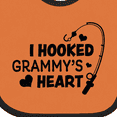 thumbnail image 4 of Inktastic I Hooked Grammy's Heart with Fishing Rod Boys or Girls Baby Bib, 4 of 4