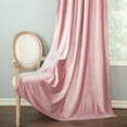 thumbnail image 6 of VOGOL Pink Velvet Waterfall Valance & Blackout Curtains, Thermal Insulated Rod Pocket Drapes 52x84 Inches, 3 Panels for Living Dining Room, 6 of 7