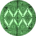 thumbnail image 1 of Ahgly Company Indoor Round Persian Emerald Green Traditional Area Rugs, 5' Round, 1 of 4