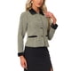thumbnail image 3 of BLAZER DE TWEED A CUADROS DE VELVET CON COLLAR ELEGANTE PARA MUJERES CHIC M AMARILLO, 3 of 5