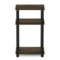 thumbnail image 5 of Furinno Just 3-Tier Turn-N-Tube End Table, 1-Pack, Columbia Walnut/Black, 5 of 8
