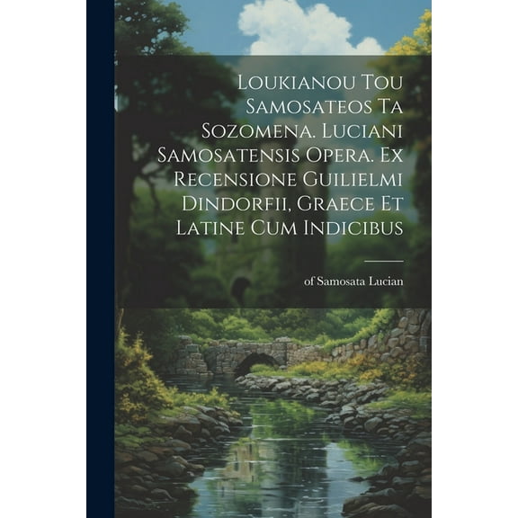 Loukianou tou Samosateos ta sozomena. Luciani Samosatensis opera. Ex recensione Guilielmi Dindorfii, graece et latine cum indicibus (Paperback)
