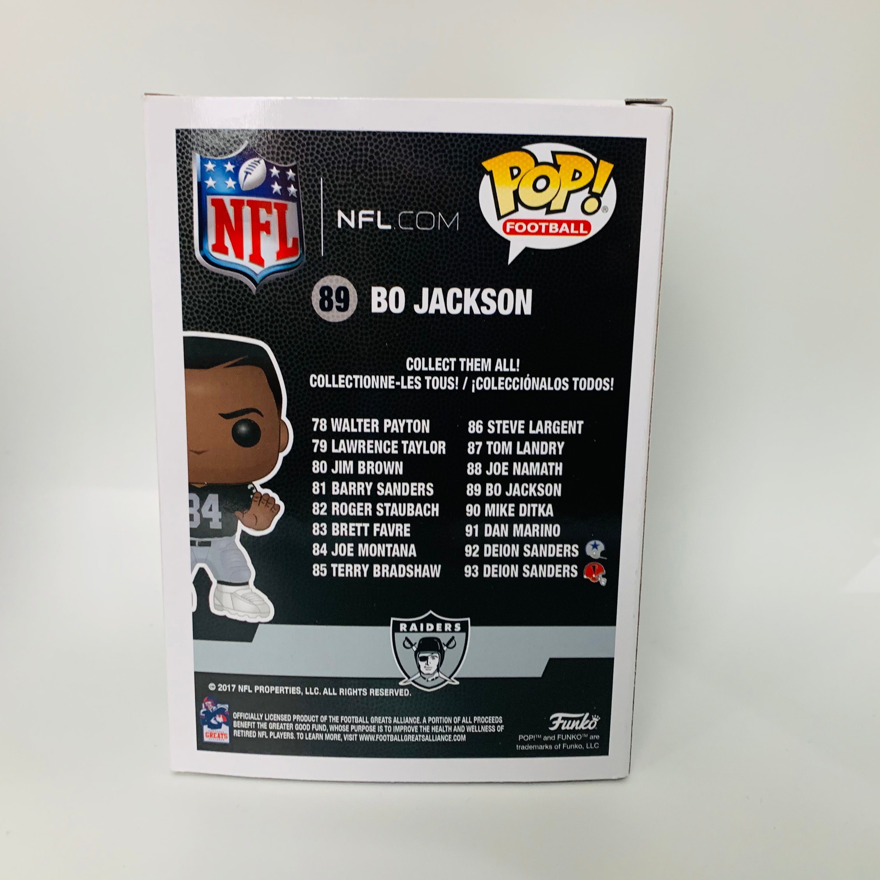 NFL Legends Raiders Bo Jackson 5-Inch Vinyl Gold Figure
