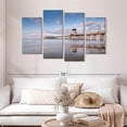 thumbnail image 2 of Elephant Stock Coastal Huntington Pier Wall Art - Horizontal Multi Panel Canvas - Living Room Wall Decor - Nautical Multi Panel - Purple And Blue Decor - 52" x 32", 2 of 8