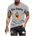 thumbnail image 1 of Tauxra T-Shirts à Manches Courtes pour Hommes, T-Shirt Graphique Respirant à Col Rond pour Tenue Décontractée et Sportive, Chandail Léger avec Design Imprimé, 1 of 5