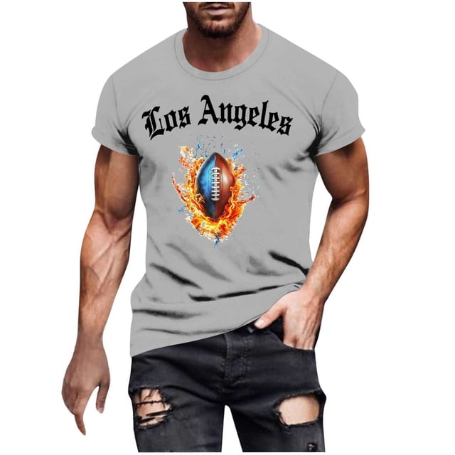 Tauxra T-Shirts à Manches Courtes pour Hommes, T-Shirt Graphique Respirant à Col Rond pour Tenue Décontractée et Sportive, Chandail Léger avec Design Imprimé