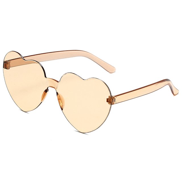 Gafas de sol transparentes de gelatina de color love para hombres y mujeres, gafas de sol con forma de corazón de melocotón, gafas de sol con forma de corazón