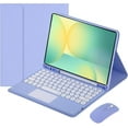 thumbnail image 1 of Funda con teclado táctil para Samsung Galaxy Tab S10 FE+ Plus de 13,1 pulgadas modelo 2025 (X620/X626B), con ratón - Teclado Bluetooth táctil magnéticamente desmontable, 1 of 8
