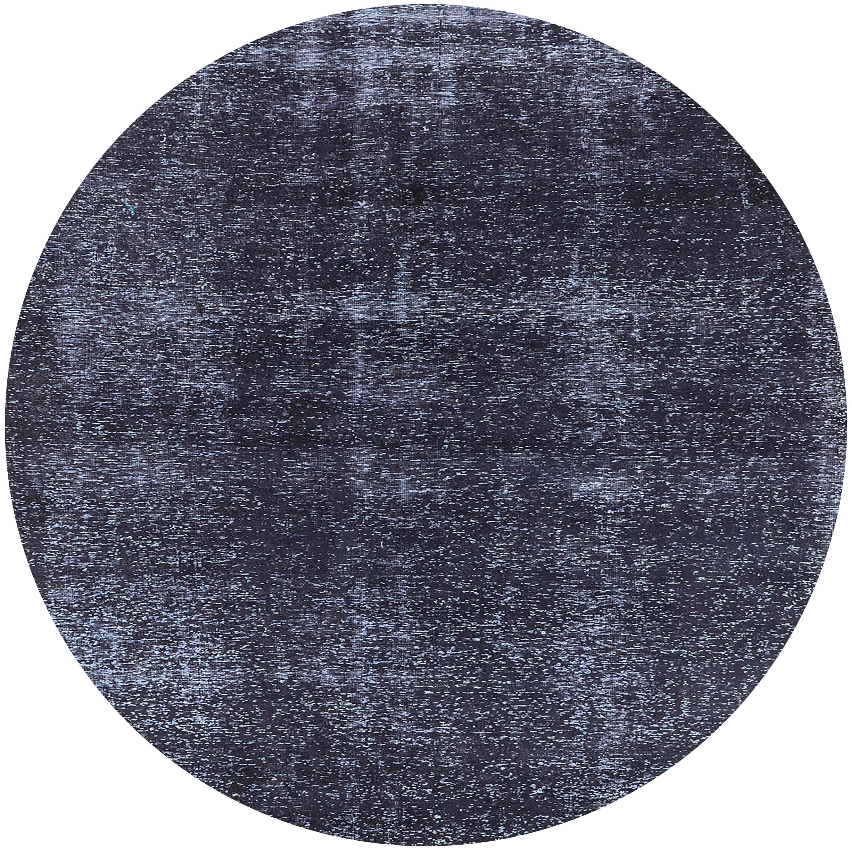 Ahgly Company Indoor Round Mid-Century Modern Slate Blue Grey Oriental ...