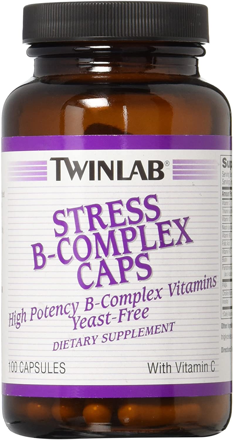 TwinLab Stress Caps with Vitamin C B Vitamin Energy Pills