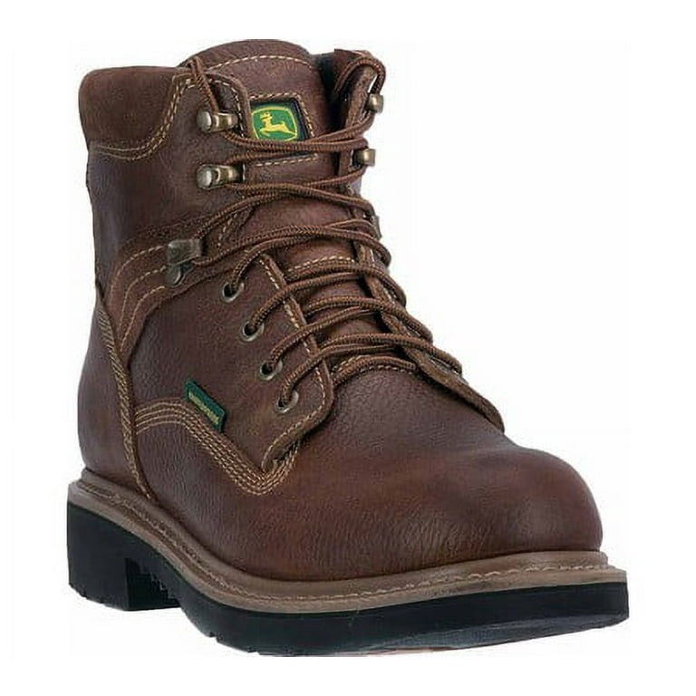 Men s John Deere Boots 6 Waterproof Lace Up Work Boot 6285 Walmart