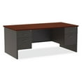 thumbnail image 2 of Lorell, Mahogany Laminate/Charcoal Modular Desk Series, 1 Each, 2 of 6