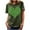 Army Green, variant on ICHUANYI Womens T-Shirt Stylish Print Tops Short Sleeve Tees Crew Neck Top Cloth New Trending