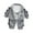 Gray, variant on Toddler Girls 3 Piece Outfit Set Including Bow Print T Shirt Zip Up Jacket and Elastic Waist Pants Casual Tracksuit