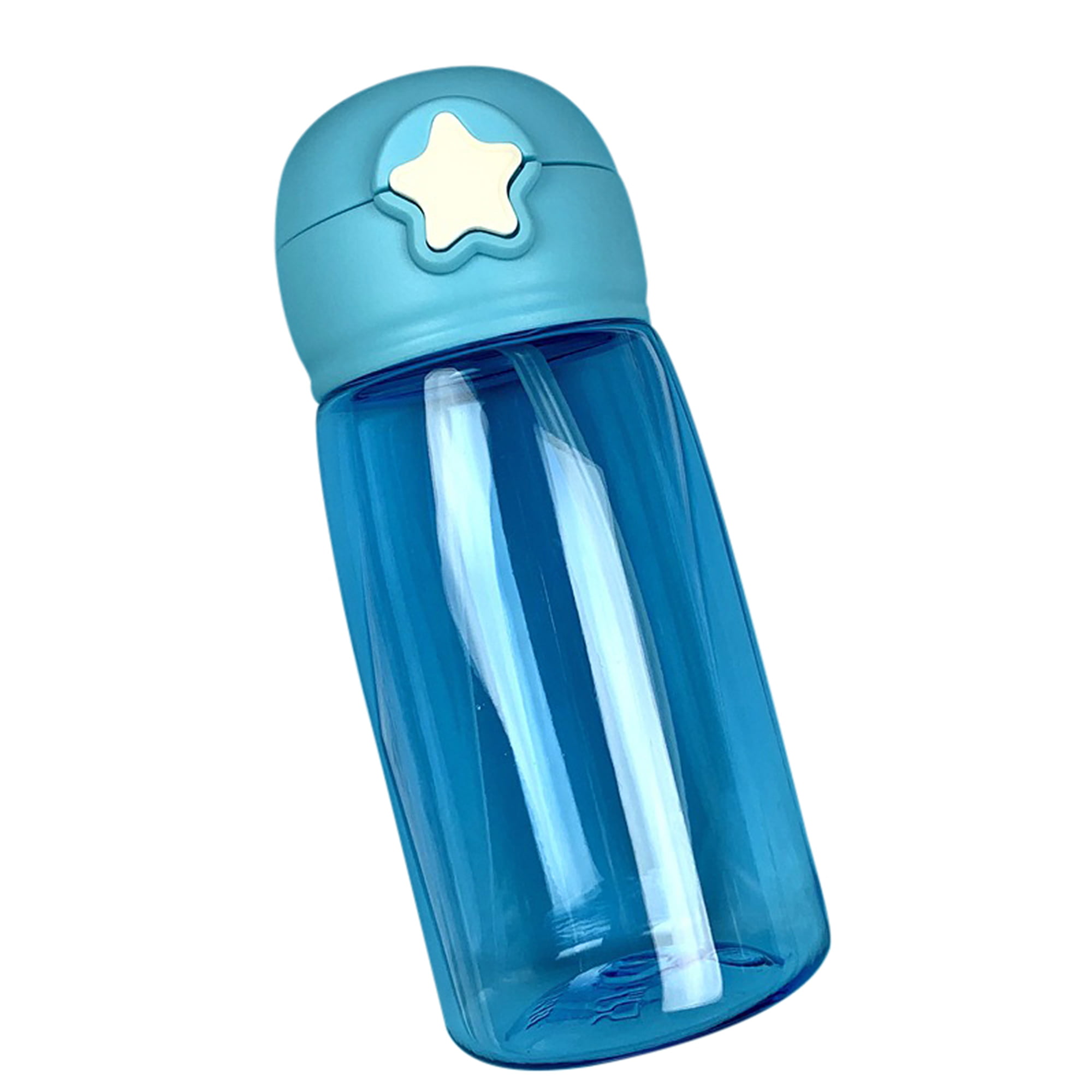 BPA Free 16oz Children Kids Drinking Cup Sports Water Bottle w/ Straws Plastic 