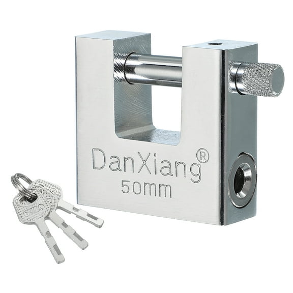 Candados de acero inoxidable Uxcell, candado de alta seguridad con llave diferente, grillete endurecido en forma de D con llaves 2