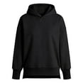 thumbnail image 4 of Side Split Solid Color Hoodie for Women Long Sleeve Sweatshirt Fall Casual Pullover Top, 4 of 4