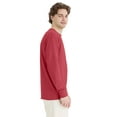 thumbnail image 2 of Hanes Long Sleeve Cotton T-Shirt Unisex Garment Dyed Tee Crewneck Cotton, 2 of 7