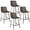 Brown - Set of 4, variant on RTVR 24 inch Counter Height Bar Stools Set of 2 with Back, Beige Tech Cloth Kitchen Barstools