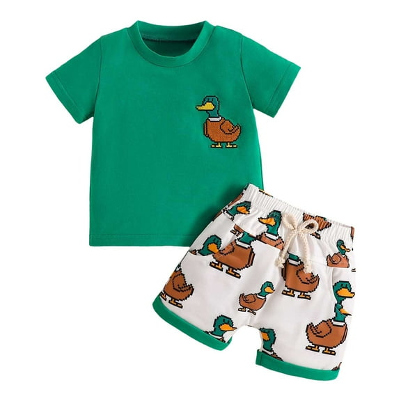 Gerichy Boys Summer Outfits Toddler Baby Boy Summer Outfit Sleeveless T Shirt Top Casual Shorts Set Clothes 6 12 18 24 Month 2T