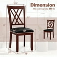 thumbnail image 3 of Gymax Set of 4 Dining Chair Kitchen Chair with Backrest Padded Seat & Rubber Wood Legs, 3 of 9